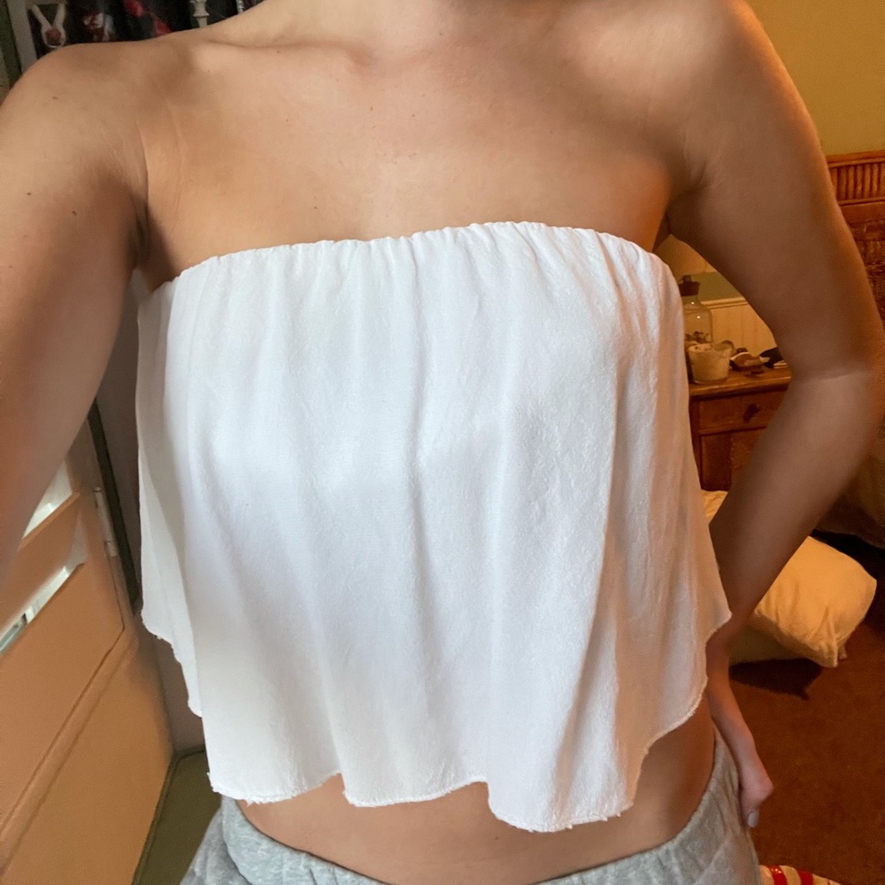 BRANDY MELVILLE white tube top ONE SIZE